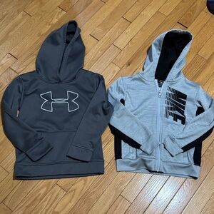 Under Armour and Nike Kids Hoodie - Dark Gray with Logo